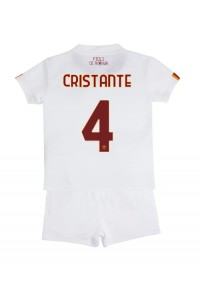 AS Roma Bryan Cristante #4 Babytruitje Uit tenue Kind 2022-23 Korte Mouw (+ Korte broeken)